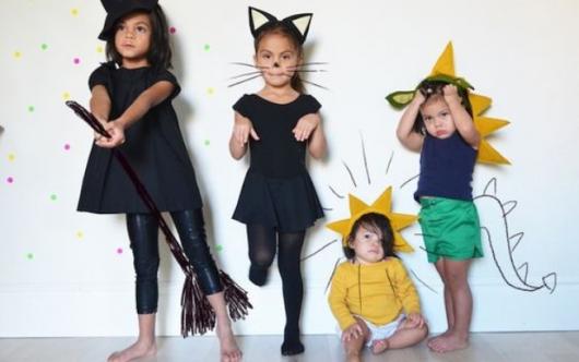 Fantasias Criativas infantil gatinhos e dinossauros