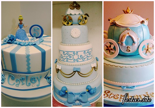 Festa Cinderela modelos de bolo decorado