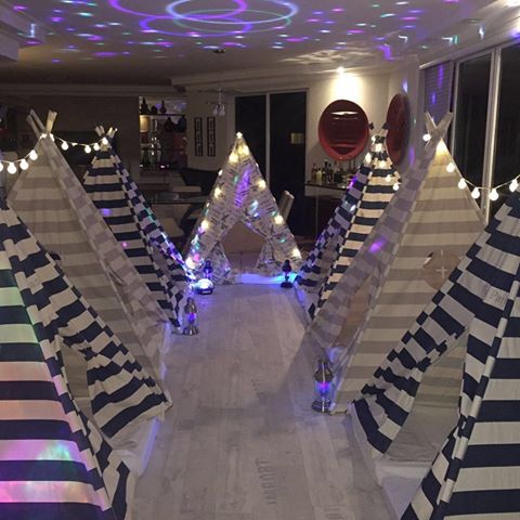 organização de cabanas para festa do pijama simples