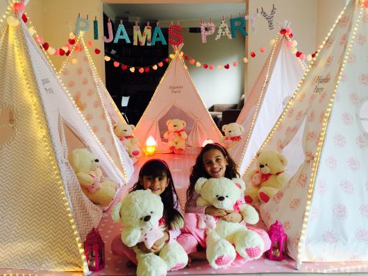 decoração de festa do pijama simples
