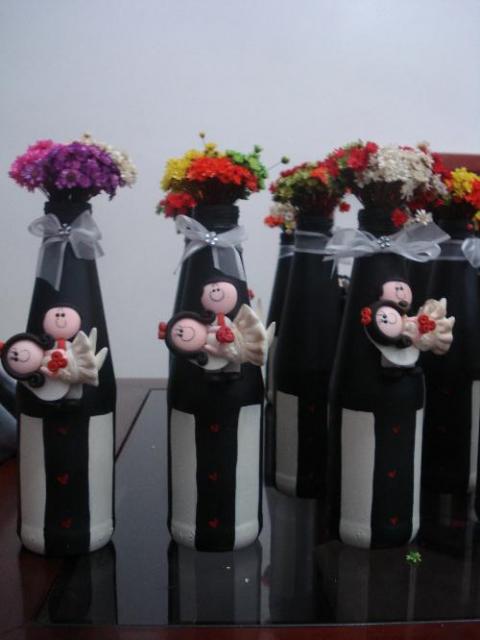 Lembrancinha de Casamento Simples Reciclável garrafa de vidro 