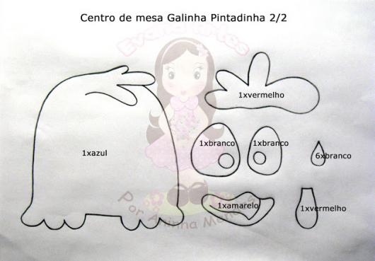 Molde para imprimir de Lembrancinhas da Galinha Pintadinha