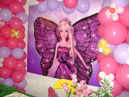 Painel de Festa Infantil da Barbie Fada