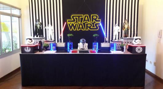 Painel de Festa Adulto de tecido com tema Star Wars