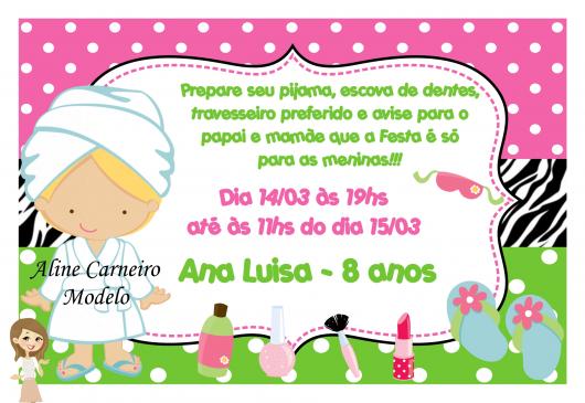 Como fazer uma festa do Pijama convite personalizado