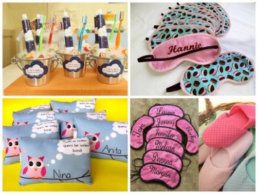 Como fazer uma festa do Pijama lembrancinhas almofadas e máscaras de dormir