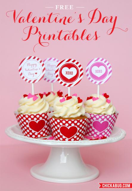 Cupcake para Dia dos Namorados Wrappers de coração e bolinhas