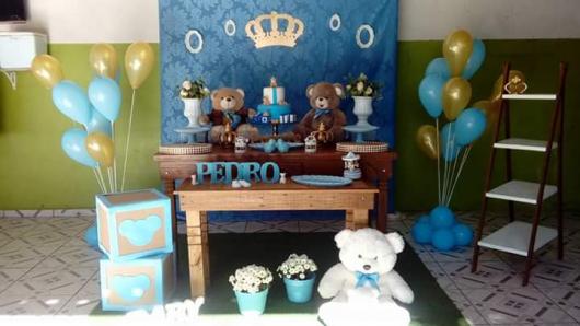 Decoração de Chá de Bebê de menino rústico