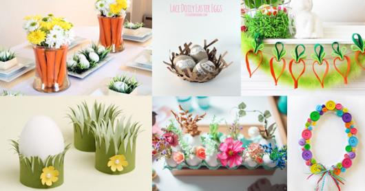 Decoração de Páscoa Simples e Baratas feitas com papel