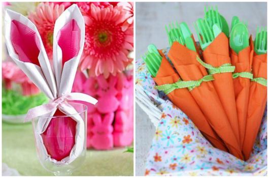 Decoração de Páscoa Simples e Barata chocolates enrolados em papel em formato de cenoura