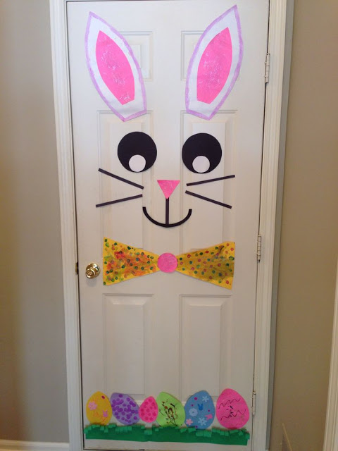 Decoração de Páscoa Para Escola: decoração de porta de sala de aula