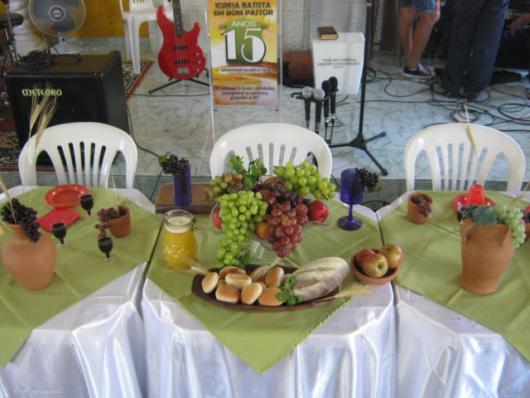 Decoração de Páscoa Para Igreja mesa para ceia