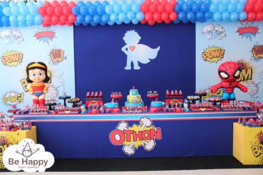 Festa Homem-Aranha Baby com Mulher Maravilha e Super Homem