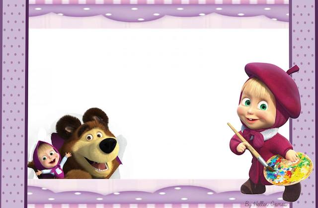 Kit Festa Masha e o Urso com Masha pintora