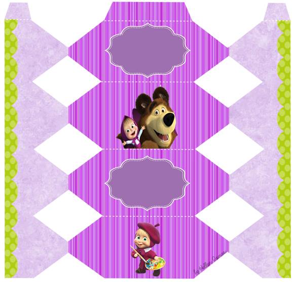 Kit Festa Masha e o Urso para bombom e bala