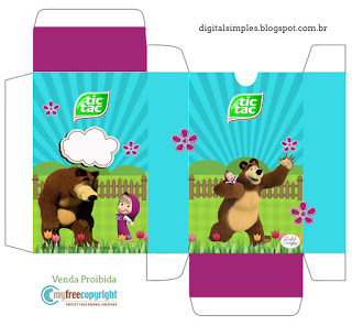 Kit Festa Masha e o Urso para Tic Tac