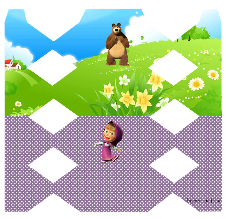 Kit Festa Masha e o Urso para bombom