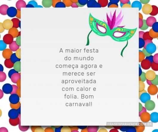 Mensagens de Carnaval com textos e imagens.