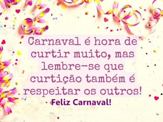 Mensagens de Carnaval com textos e imagens.