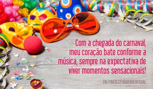 Mensagens de Carnaval com textos e imagens.