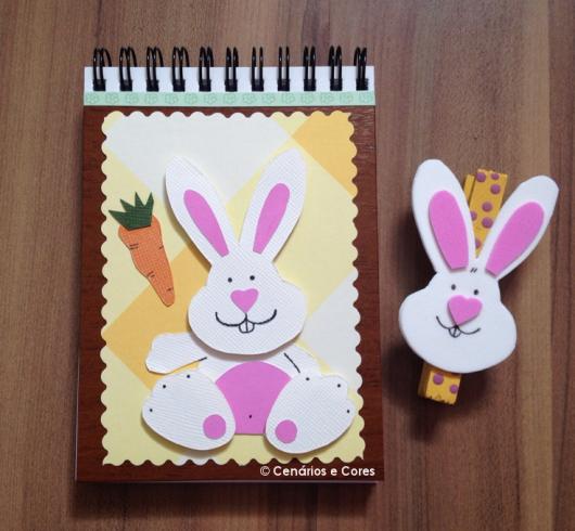 Caderneta para recado de coelho.