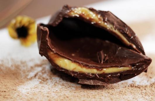 Receitas de Ovos de Páscoa Trufado de mousse de maracujá