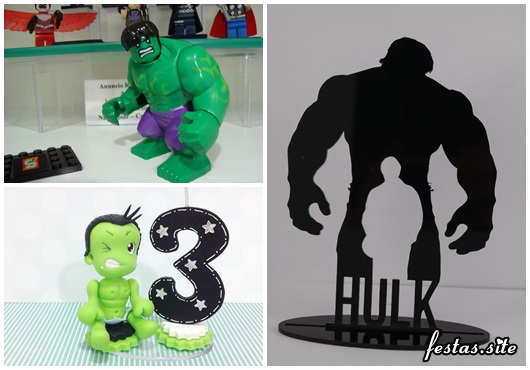 Topo de Bolo do Hulk acrílico