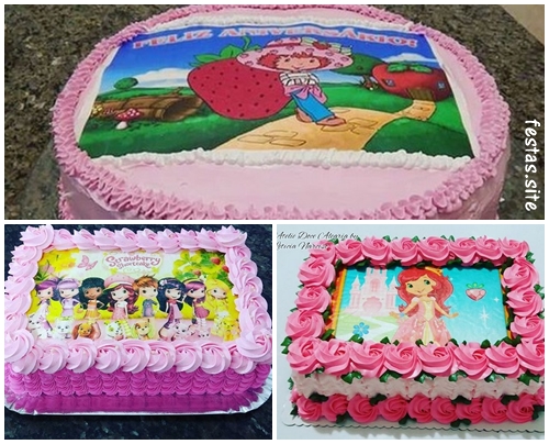 bolo com papel de arroz