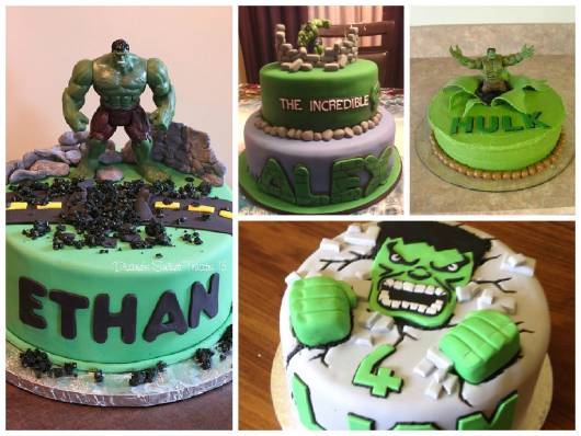 Bolo do Hulk modelos de bolo do hulk redondo