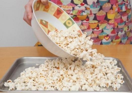 Bolo fake de pipoca  milho estourado