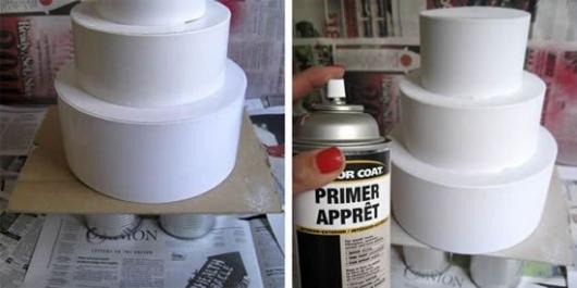 Bolo fake de pipoca base