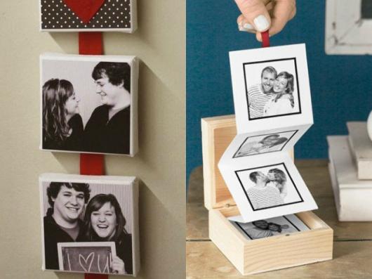 O que colocar na Caixa dos 5 Sentidos visão caixinha surpresa com fotos do casal