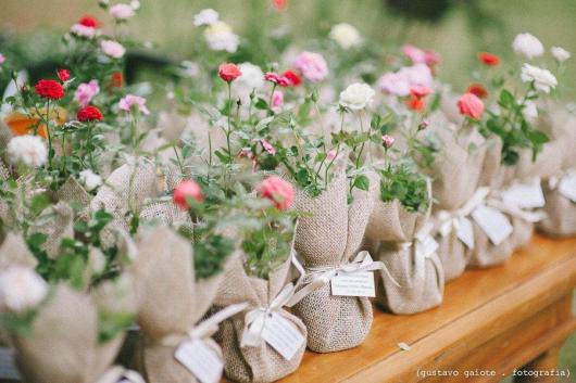 Como Fazer Lembrancinhas de Casamento mini rosas