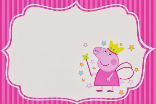 convite Peppa Pig pronto para imprimir