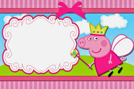 convite Peppa Pig para preencher