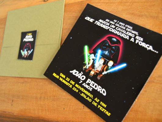 convite star wars feito na gráfica