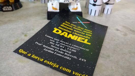 convite star wars personalizado