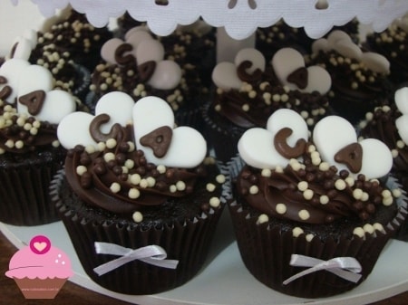 Cupcake para Casamento com chocoball