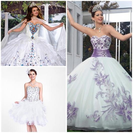 vestido de debutante branco com corpete