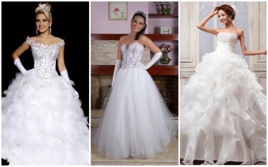 vestido de debutante branco e longo