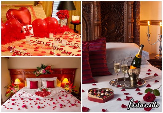 Decoração Dia dos Namorados no quarto modelos