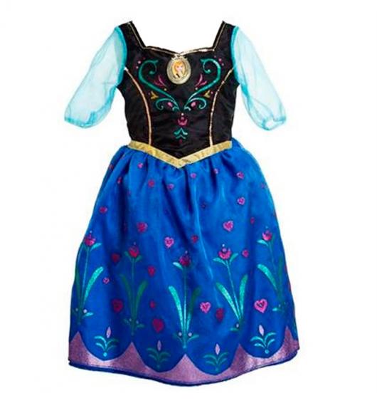 Fantasia da Frozen personagem Anna com manga transparente