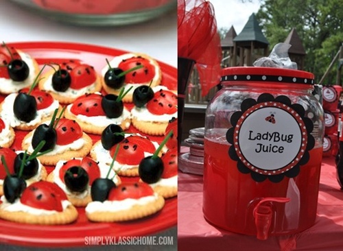 Comidinhas ideais para decorar a mesa da festa da joaninha