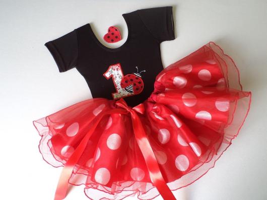 Vestidinho perfeito para a aniversariante vestir no dia da festa da joaninha