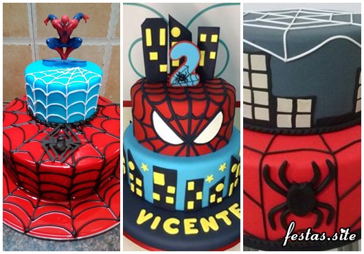 Fotos de Bolo Homem-Aranha Decorado