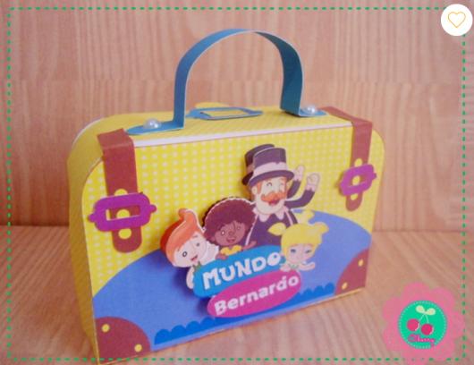 Lembrancinhas Festa Mundo do Bita: maleta de papel