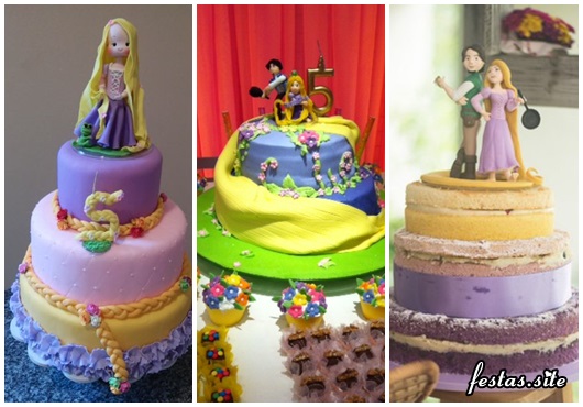 Festa Rapunzel modelos de bolo 