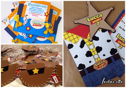 Festa Toy Story modelos de convite cartão, scrap e EVA