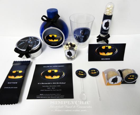 Fotos e Ideias de Lembrancinhas do Batman de biscuit kit festa