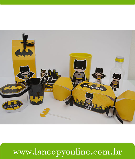 Fotos e Ideias de Lembrancinhas do Batman de biscuit kit festa